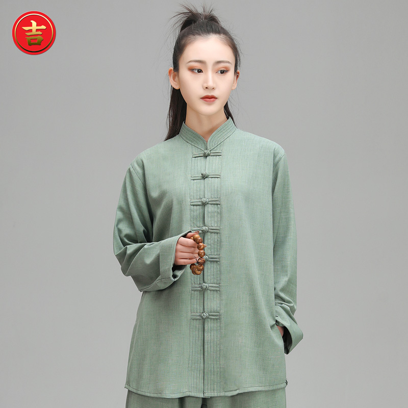 New Tai Chi Suit Women's Style Spring Autumn Long Sleeves Long Pants Loose version of Chinese Wind Taijiquan Martial Arts Practice