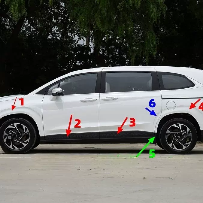 Подходит для Hyundai CUSTO накладки на двери, защита от царапин, защита от столкновений, передние и задние кузова, декоративные накладки на крыльях