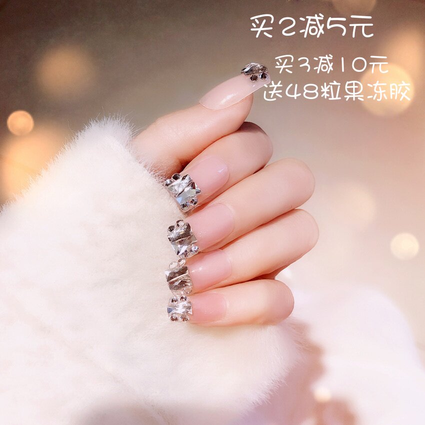 Nail Patch Bridal Mechia Finished Nail jelly glue Worn Fake Nails REPEATEDLY REMOVABLE BEAUTY NAIL STICKER
