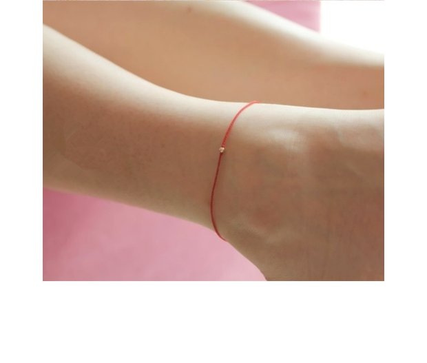Dây thừng bốn vị phật lớn phù hộ cho linh hồn ác 0,5 mm năm nay vòng tay dây đỏ chuyển vòng chân nữ vòng đeo chân nữ bằng vàng