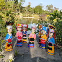 Minority Wooden Doll Dolls Yunnan Guizhou Handmade Tourism Crafts Various Ethnic Puppets Gifts