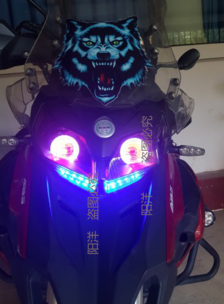 Benelli 500 Jinpeng TRK502 sửa đổi đèn xenon đèn pha thiên thần mắt ống kính xenon phụ kiện đèn - Đèn HID xe máy đèn trắng xe máy