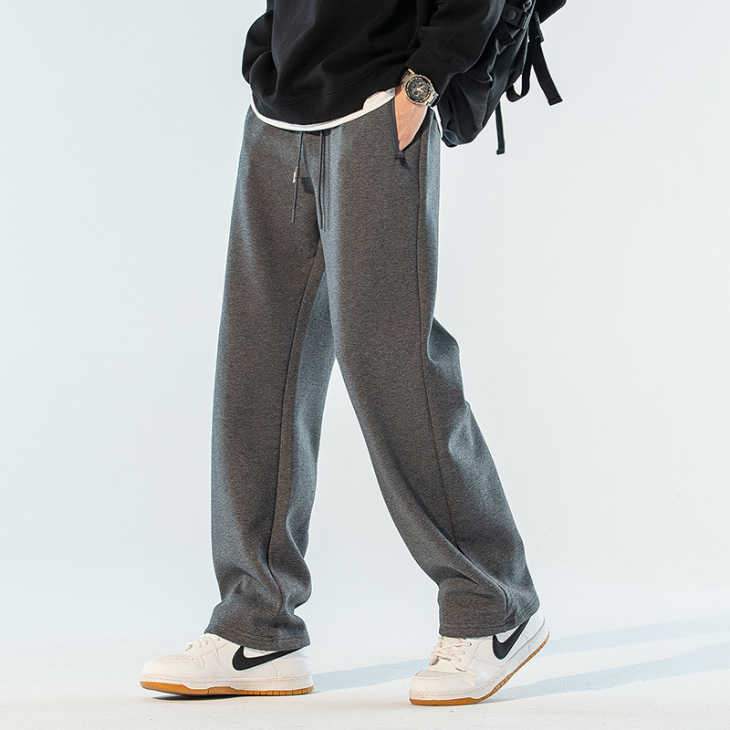 Middle and High School Boys' Spring and Autumn Pure Cotton Straight-Leg Pants, Sports Pants, Sweatpants, School Pants, Casual Pants