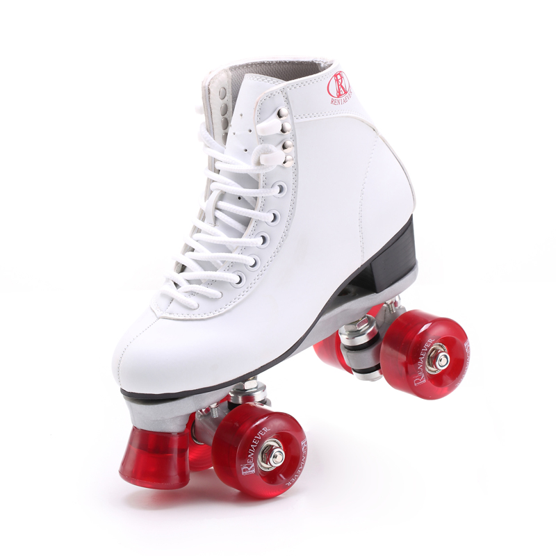 Double Steak Skate Wheel Skating Roller Skate Adult Children Professional 4 Wheels White Black Shoes Wine Red Wheel-Taobao