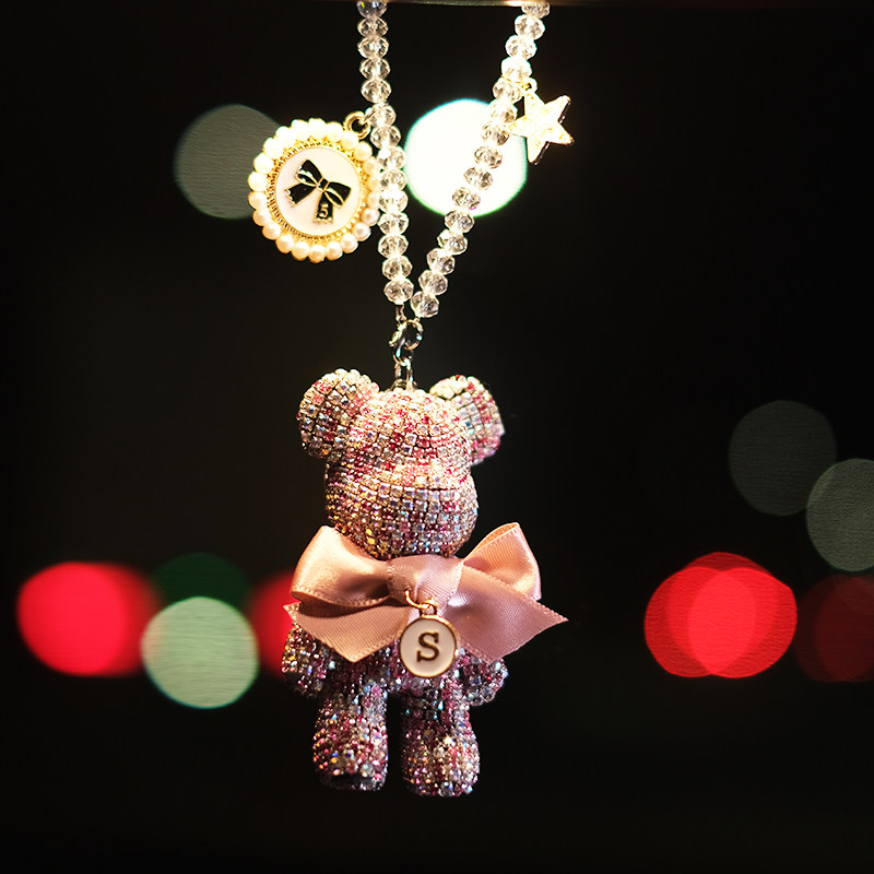 Benz BMW Automotive pendant on-board rear mirror hangings Creative Nets Red Violent Bear Upscale Interior Decoration Items