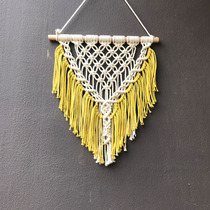 Nordic hand-woven trumpet tapestry finished tassel fabric decoration homestay model room hanging cloth soft decoration
