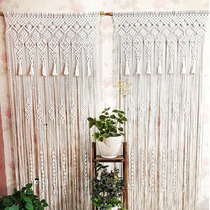 Bohemia hand-woven door curtain porch partition curtain cotton rope woven curtain Nordic literary tapestry curtain