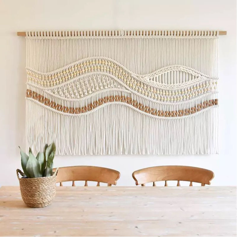 Scandinavian Hand-Woven Tapestry Living Room Sofa Background Cloth Decoration Bedroom Bedside Tapestry Simple Bed and Breakfast Wall Hanging Painting Scandinavian Hand-Woven Tapestry Living Room Sofa Background Cloth Decoration Bedroom Bedside Tapestry Simple Bed and Breakfast Wall Hanging Painting