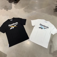 Reebok, классическая футболка с коротким рукавом подходит для мужчин и женщин с круглым воротником для отдыха, с печатью вашего логотипа