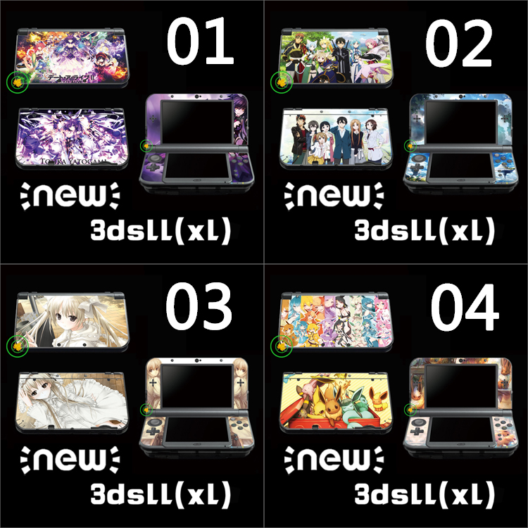 NEW3dsLL 3DSXL Mania Triple Knife Sword God Domain Color Film Pain Machine Stick 3DS game Cartoon Accessories Sticker
