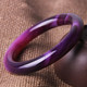 Natural purple agate bracelet female chalcedony bracelet round bar primary color beauty bracelet crystal authentic ins niche jingle