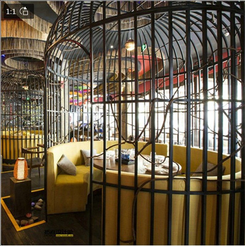 Iron Large Birdcage Hotel Restaurant Wedding BirdCage Cafe Milk Tea