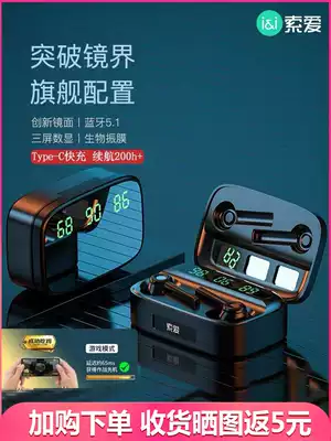 Sony Ai 2021 new game Bluetooth headset wireless high-end binaural large power long standby battery life listening to songs 100 hours men's e-sports eating chicken special typeec charging high sound quality