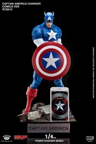(Physical spot)King Arts X High Fly Studio 1 4 Captain America Charging Statue