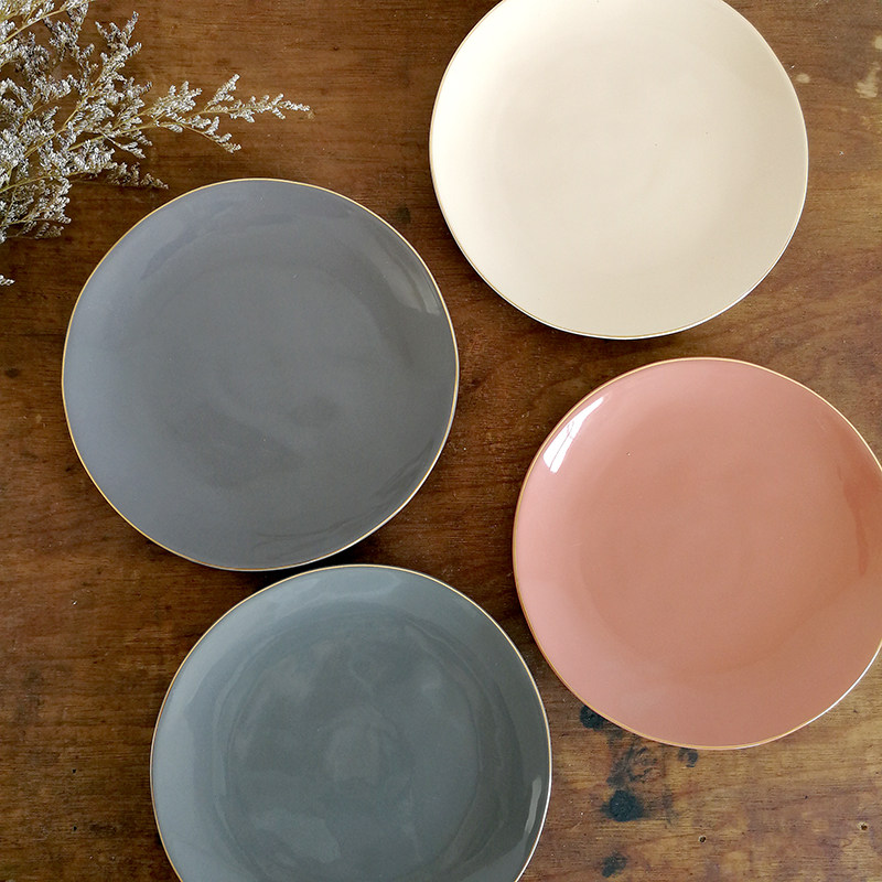 DearDali Nordic ins Wind Net Red Phnom Penh Flat Plate Creative Personality New Home Ceramic Breakfast Plate