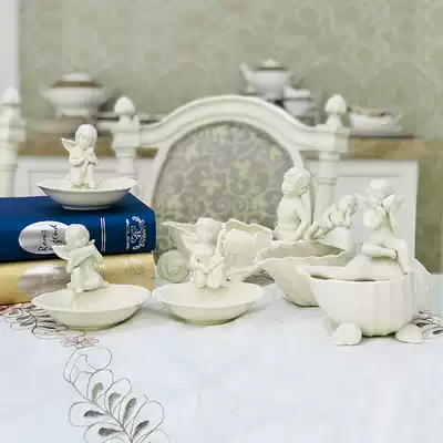 Deardali European Rabbit Rooster Angel Creative Ceramic Egg Dim Saute Nut Dish Home Ornaments