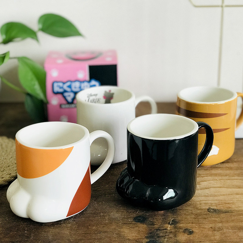 Deardali Japanese square cat claw meat ball Shallow flat plate plate plate Cute three-dimensional cat claw cup mug