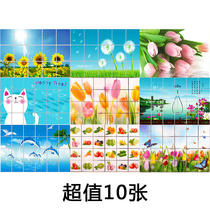 Kitchen oil-proof sticker high temperature home stove aluminum foil oil sticker waterproof range hood tile cabinet sticker