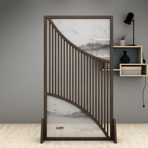 New Chinese screen partition living room office bedroom entrance entrance juicai fish translucent decorative solid wood seat screen