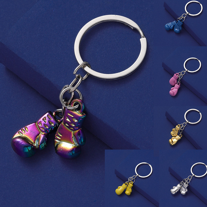 Cross-Border Boxing Glove Keychain 3D Metal Simulation Fitness Equipment Key Pendant Unique Small Gift for Men Cross-Border Boxing Glove Keychain 3D Metal Simulation Fitness Equipment Key Pendant Unique Small Gift for Men