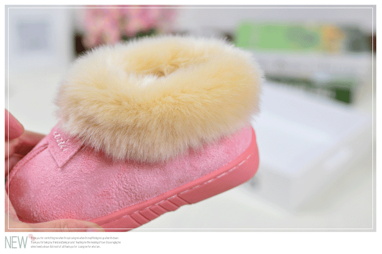 Chaussons enfants en suède pour hiver - semelle tendon - Ref 1007401 Image 30