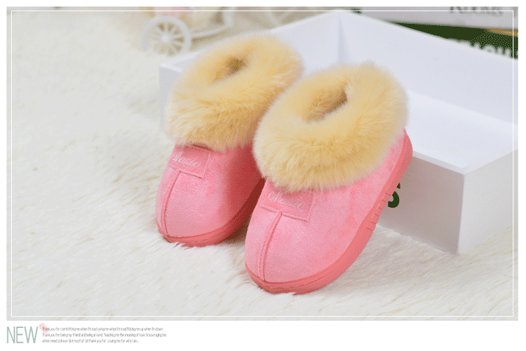 Chaussons enfants en suède pour hiver - semelle tendon - Ref 1007401 Image 18