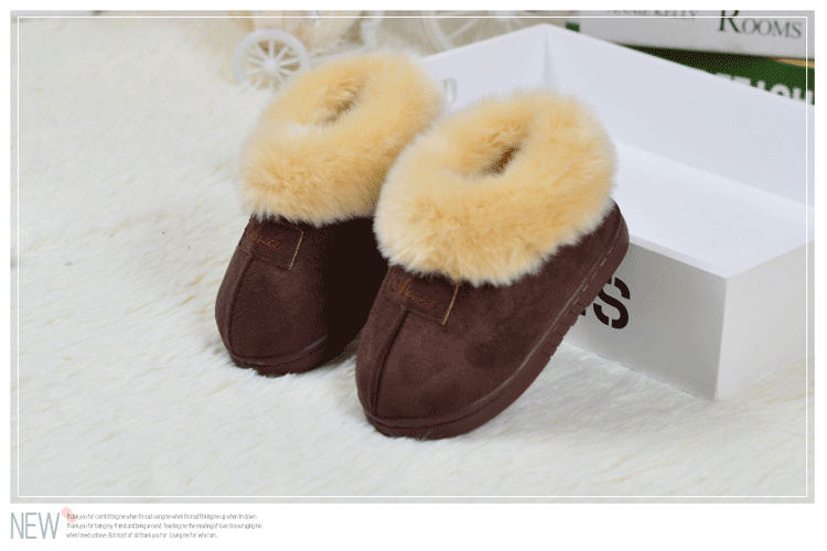 Chaussons enfants en suède pour hiver - semelle tendon - Ref 1007401 Image 20