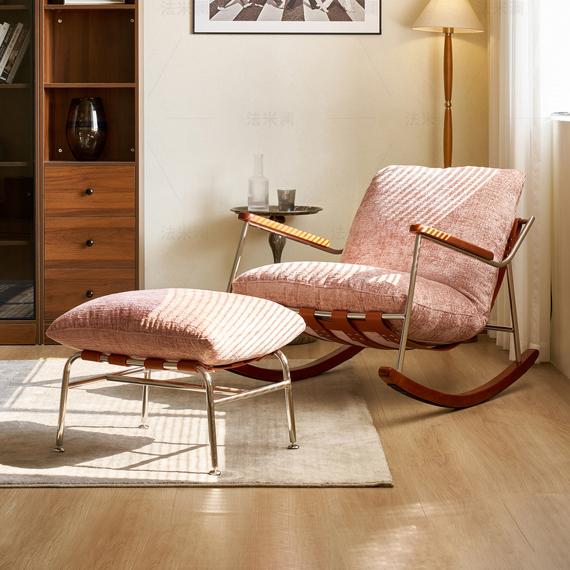 Guobu Feika Rocking Chair Modern Light Luxury Living Room Sofa Chair Balcony Designer Single Sleeping Chair Leisure Chair Guobu Feika Rocking Chair Modern Light Luxury Living Room Sofa Chair Balcony Designer Single Sleeping Chair Leisure Chair