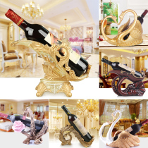 European banquet creative wine rack ornaments Wine rack European living room wine glass shelf simple resin ornaments