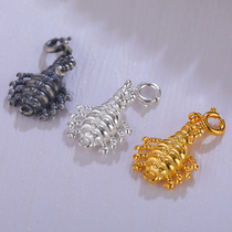 Pure silver scorpion pendant S925 Tibetan national wind with Buddha accessories for couples with pure silver - plated scorpion accessories