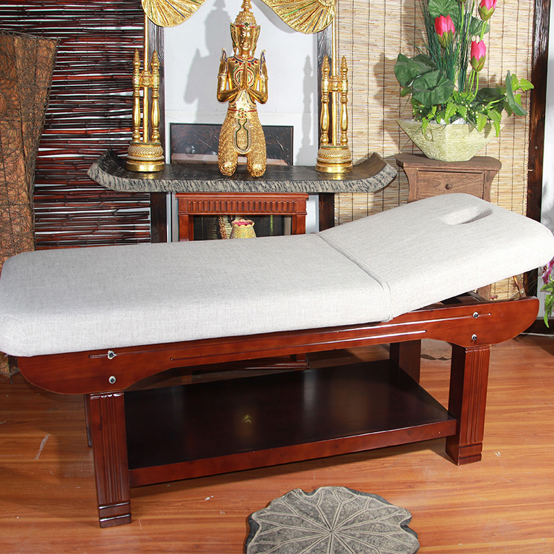 New High-end Solid Wood Beauty Bed Meme Pushback Massage Moxibustion Physiotherapy Manufacturer Direct Sales Customizable