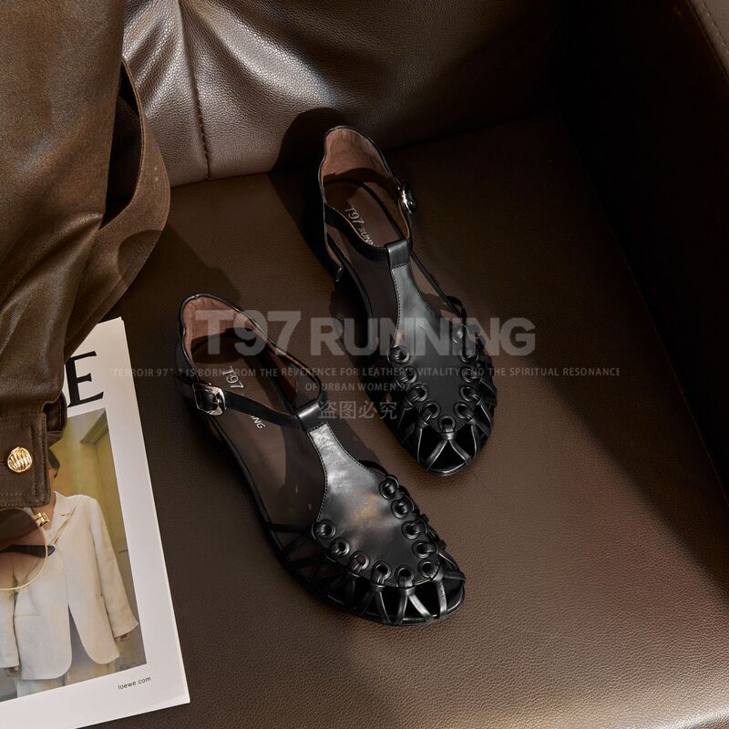 2026 Summer New Style Roman Sandals for Women, Flat and Versatile, Fashionable Retro Sandals, Hollow and Breathable Women's Shoes G5069