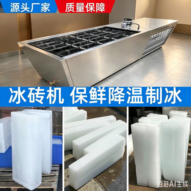 Industrial and Commercial Large-Scale Ice Making Machine, Fresh-Keeping Block Ice Machine, Salt Water Refrigeration Equipment, Cooling Ice Brick Machine, Tunnel Ice Brick Machine