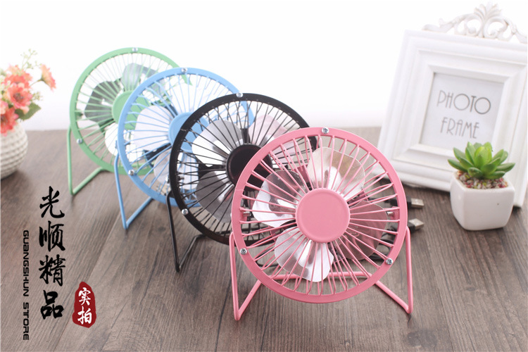 Quạt nhôm hợp kim cánh quạt mini quạt máy tính để bàn máy tính để bàn máy tính để bàn kim loại 4 inch cầm tay dễ thương gió - USB Aaccessories cáp kết nối ổ cứng hdd