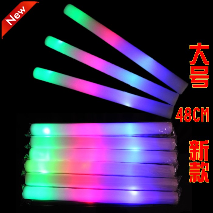 Annual New Year's Eve concert Colorful luminous sponge stick Foam fluorescent stick Sponge Fluorescent stick Large flash stick
