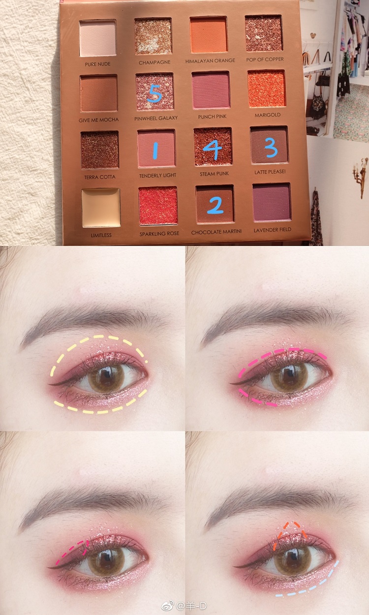 Fairy Eyeshadow Fiel Deer 16 Color Eye Shadow Matte Pearlescent Mermaid Hue Hu * a Desert Rose Màu thay thế - Bóng mắt phấn mắt 4 ô