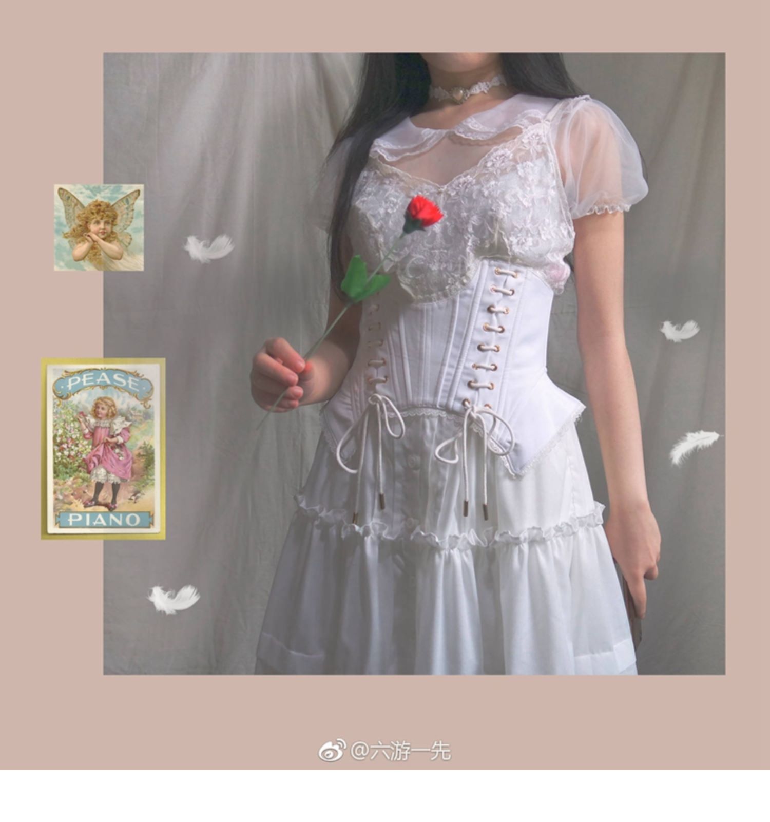 Cổ điển cảm giác cổ điển Nhật Bản cô gái mới váy Gunne Sax nấm ren nửa váy cổ điển tự chế - Váy chân váy đuôi cá