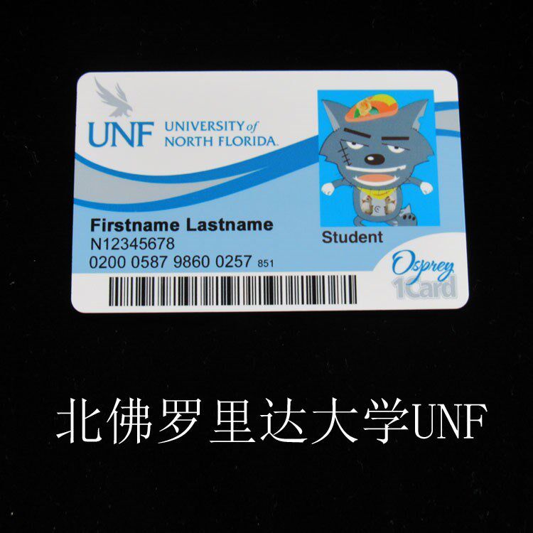 Personalized entertainment card North Florida student card Animation film and television props Film and television custom card