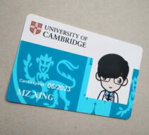 Personality anime entertainment card UK Cambridge University student card anime cartoon Custom Card COS Prop card