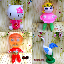 Childrens inflatable toys PVC plastic stall toys Leather animal toys Crane Hello Kitty bald head strong