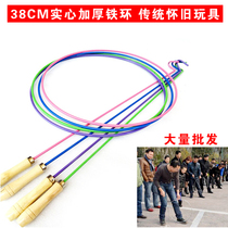 Festival traditional competition Iron Ring Ring rolling iron ring adult color solid bold increase hand push ring stock foot stock spot