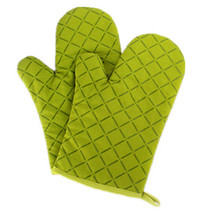 2 Kitchen household microwave oven high temperature resistant scalding heat insulation baking silicone cotton padded gloves