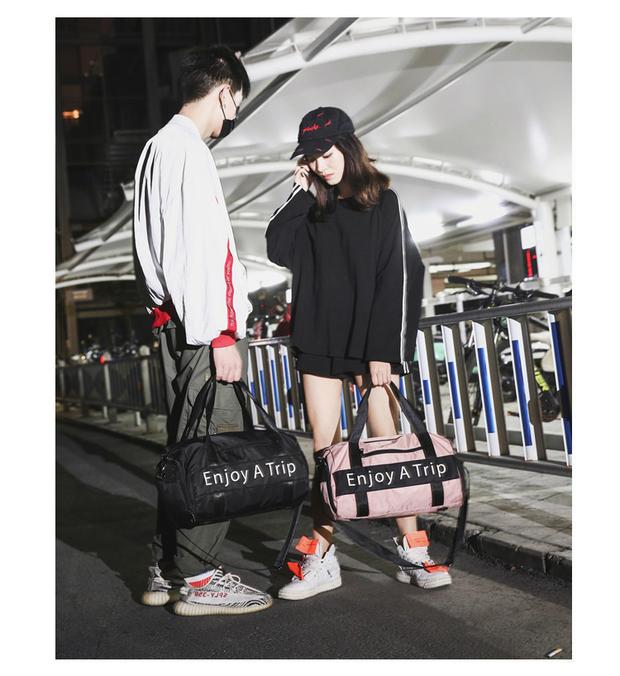 Túi thể dục nữ thủy triều khô và ướt tách thể thao túi nam giày đào tạo gói du lịch khoảng cách ngắn túi nữ duffel công suất lớn túi du lịch gấp gọn