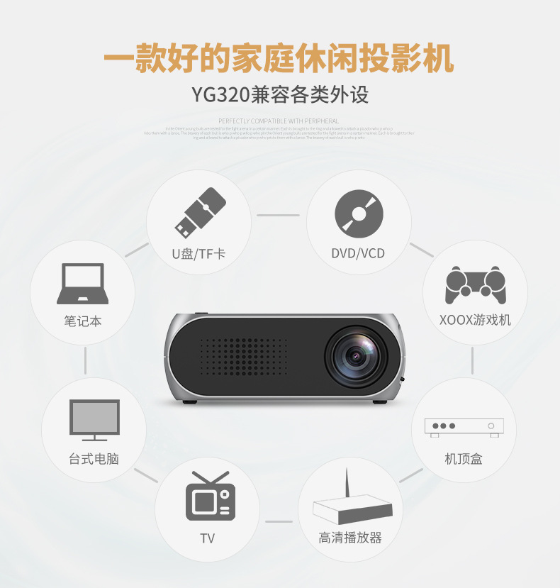 Máy chiếu mới HD máy chiếu gia đình mini ký túc xá với video tiện lợi TV thông minh 3D rạp hát tại nhà - Máy chiếu