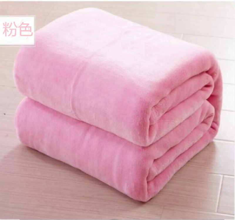 Màu tinh khiết chăn san hô fleece duy nhất đôi thảm sinh viên ký túc xá sheets chăn nap dày giải trí giải trí nhung chăn lông cừu cho bé