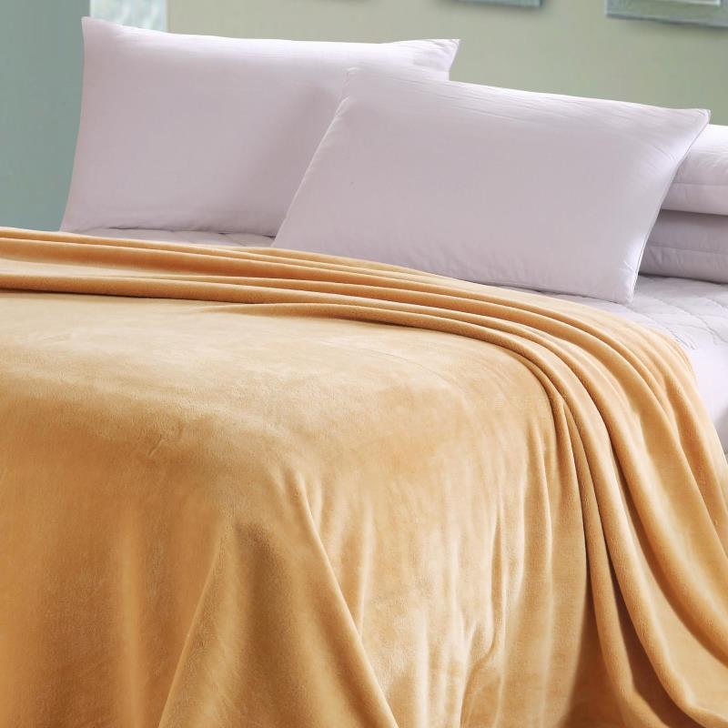 Màu tinh khiết chăn san hô fleece duy nhất đôi thảm sinh viên ký túc xá sheets chăn nap dày giải trí giải trí nhung