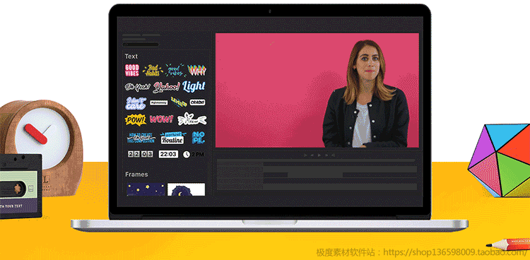AE Pr模板预设 综艺娱乐搞笑卡通面部表情 美颜装饰标签贴纸动画-破解版
