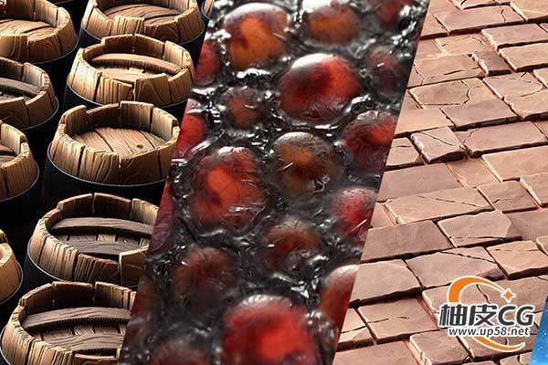 Blender科幻木材塑料瓷砖面料皮革皮肤纸张材质合集