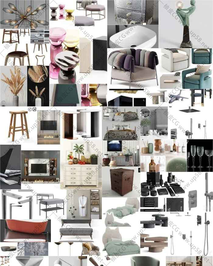 3DSMAX  VRay  Corona高质量时尚家具植物装饰电器3D模型合集2025年11月第一波