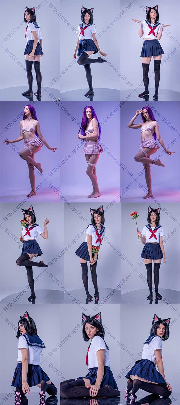 460+张动漫女孩艺术造型姿势高清参考图片